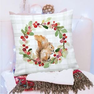 Farmhouse Squirrel Pillow Cover